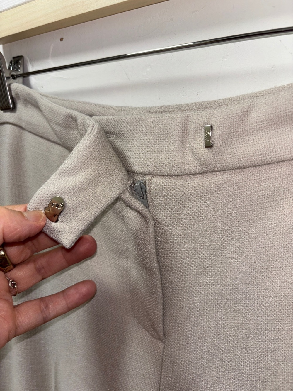 IRIS SETLAKWE Tailored Fully Lined Pants Beige Size 10 - Picture 4 of 11
